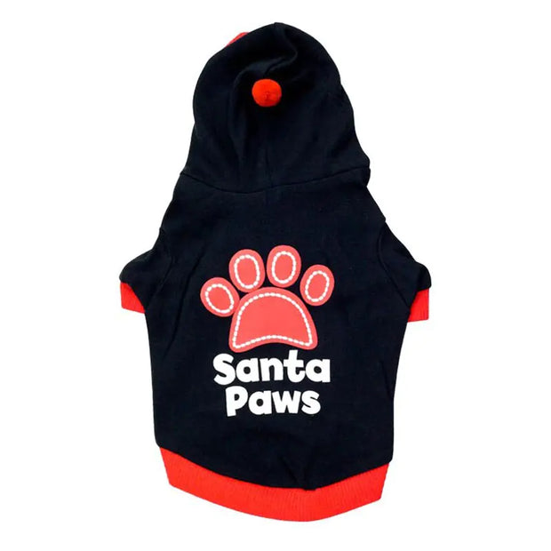 Christmas Cotton Wool Hooded Pet Clothing
