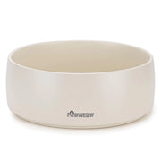 Ceramic Dog Bowls8 Inch Large Ceramic Dog BowlSpill Proof Heavy Modern Pet Feeding Bowl for Medium-Sized Dogs and Large Breed(64 oz) Beige