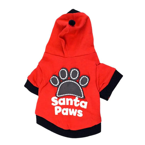 Christmas Cotton Wool Hooded Pet Clothing