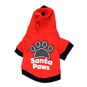 Christmas Cotton Wool Hooded Pet Clothing