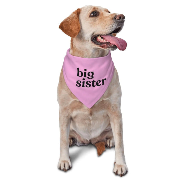 vercosee Big Sister Dog BandanaBaby Announcement Dog BandanaGender RevealPet Scarf Pet Accessories for Photo Props Accessories (Pink)