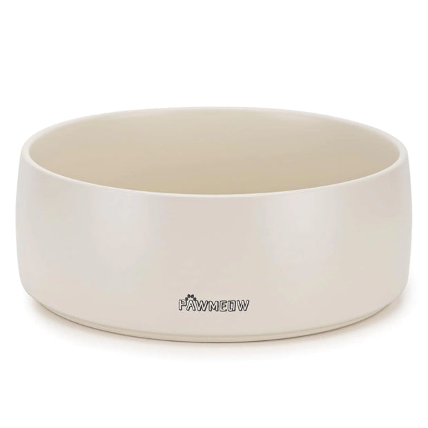 Ceramic Dog Bowls8 Inch Large Ceramic Dog BowlSpill Proof Heavy Modern Pet Feeding Bowl for Medium-Sized Dogs and Large Breed(64 oz) Beige
